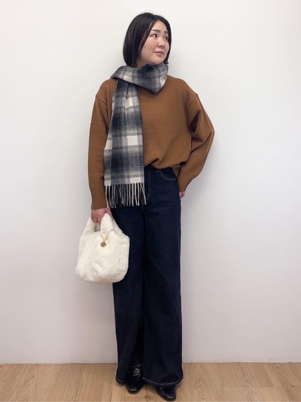 Takeさんの「OPAQUE.CLIP｜ラメストライプワイドパンツ【洗濯機OK】」を使ったコーディネート