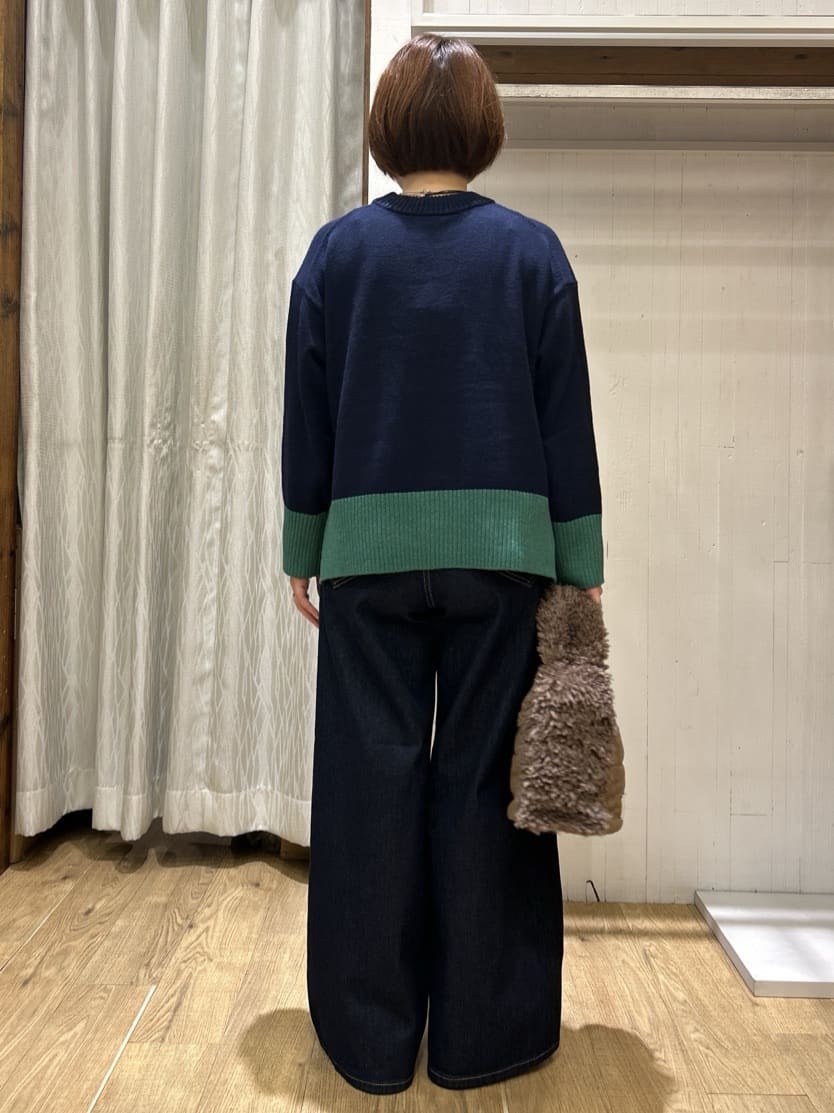 ga_riさんの「THE SHOP TK｜インしないで着られる カラーブロックニット」を使ったコーディネート
