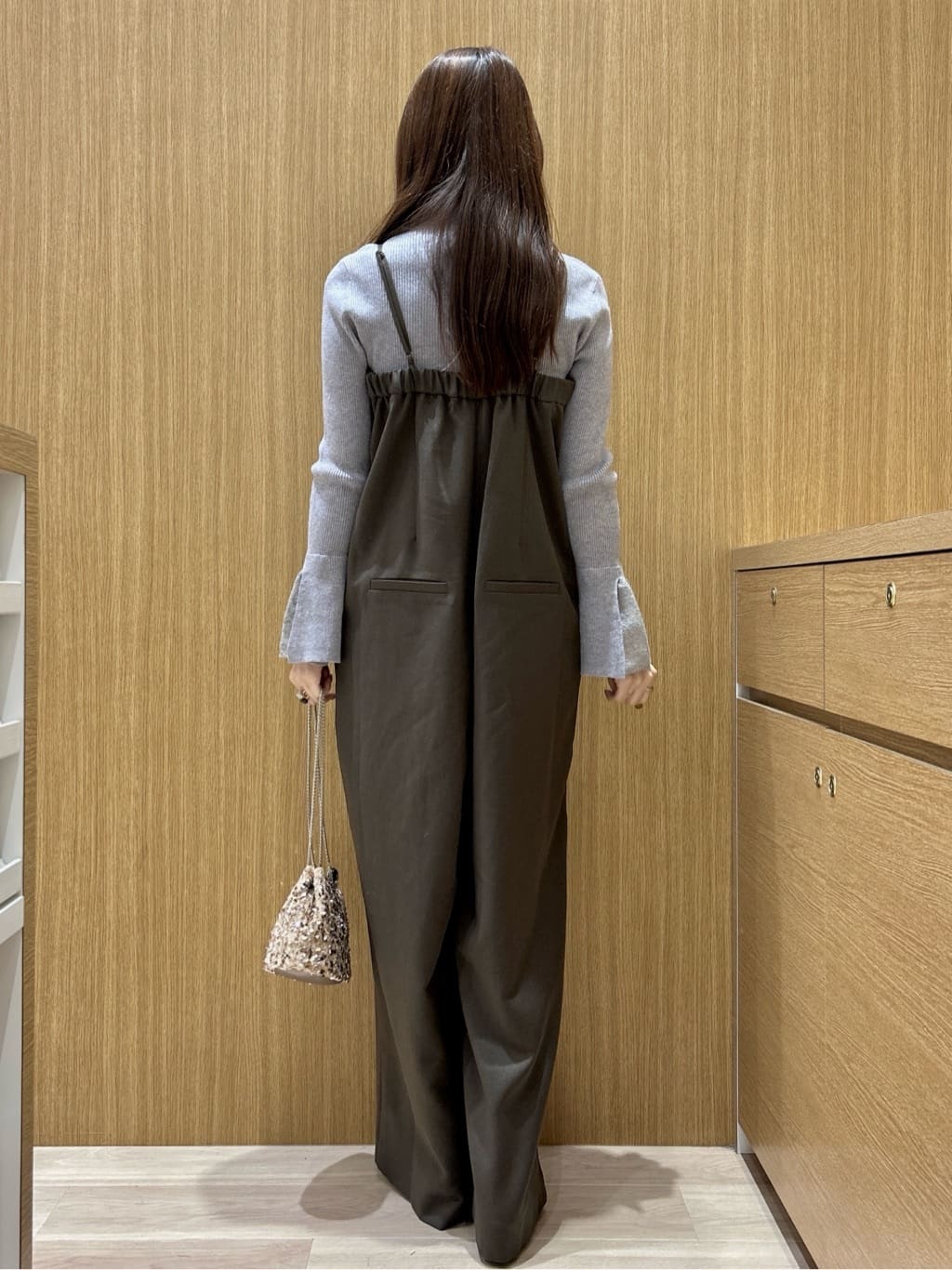 maiさんの「OPAQUE.CLIP｜レースフレアハイネックリブニット【洗濯機OK】」を使ったコーディネート