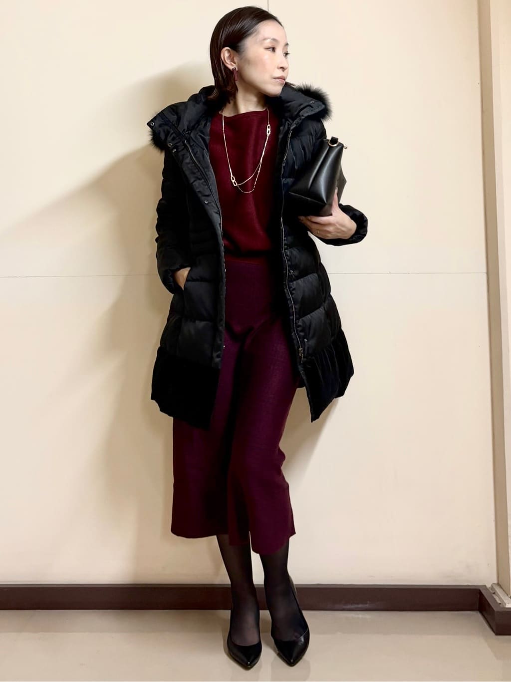 Takahashiさんの「COUP DE CHANCE｜【ミディ丈】ベルト付ダウンコート」を使ったコーディネート