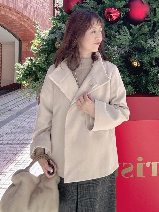 makiさんの「UNTITLED｜【大人な品格/ふわふわニット】フォックスカシミヤ コクーンニット」を使ったコーディネート