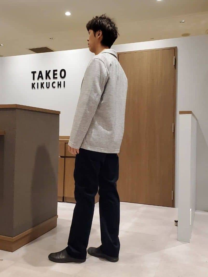 ishidaさんの「TAKEO KIKUCHI｜【尾州織】ショールカラー カーディガン」を使ったコーディネート