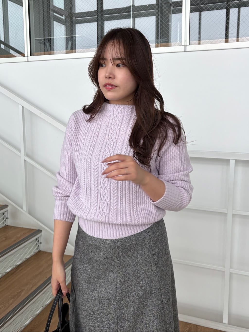MISAKIさんの「COUP DE CHANCE｜【手洗い可／日本製】ケーブルニット」を使ったコーディネート