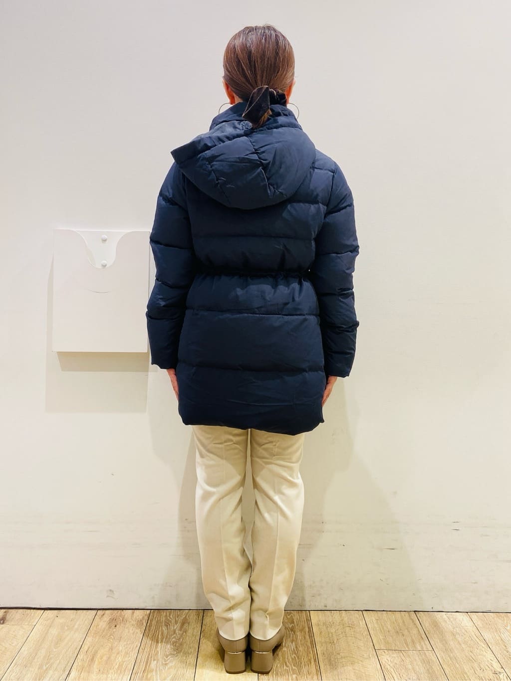 YUKOさんの「index｜KAWADAダウンドロストミドルコート【撥水／洗濯機OK／2WAY／静電気防止裏地】《XS～3L》」を使ったコーディネート