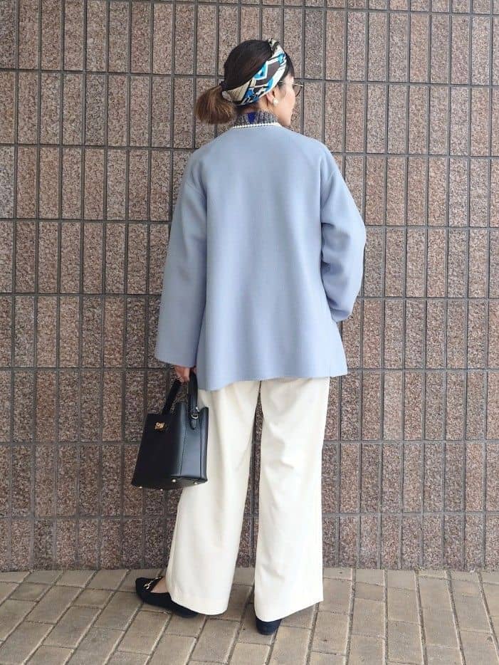 MUTSUKOさんの「UNTITLED｜【洗える/ワイド/ウエストゴム】ストレッチドロストパンツ」を使ったコーディネート