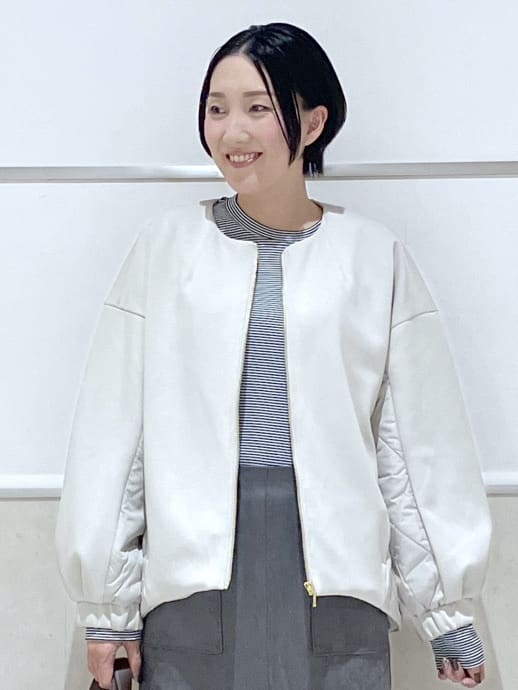 eriko さんの「Dessin｜ダンボールジップブルゾン」を使ったコーディネート