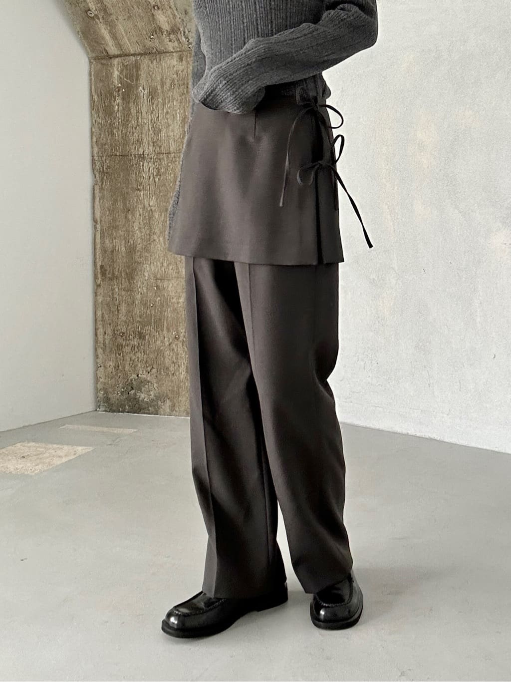 harunaさんの「CODE A｜layered skirt pants」を使ったコーディネート