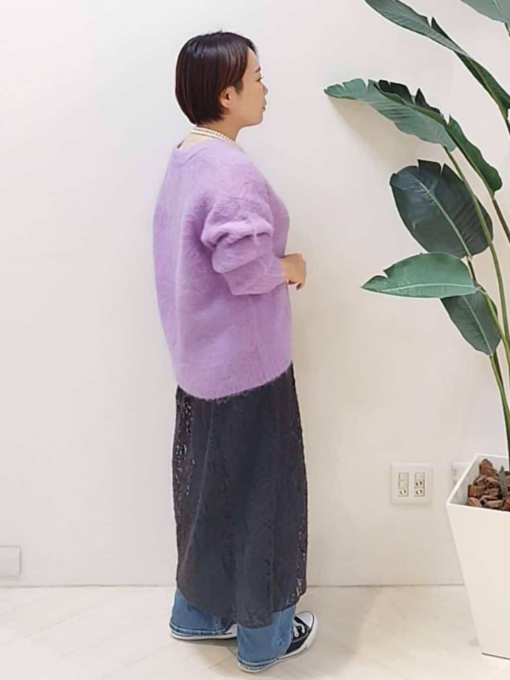 s u g iさんの「UNTITLED｜【ゆったり】アルパカ混シャギー カーディガン」を使ったコーディネート