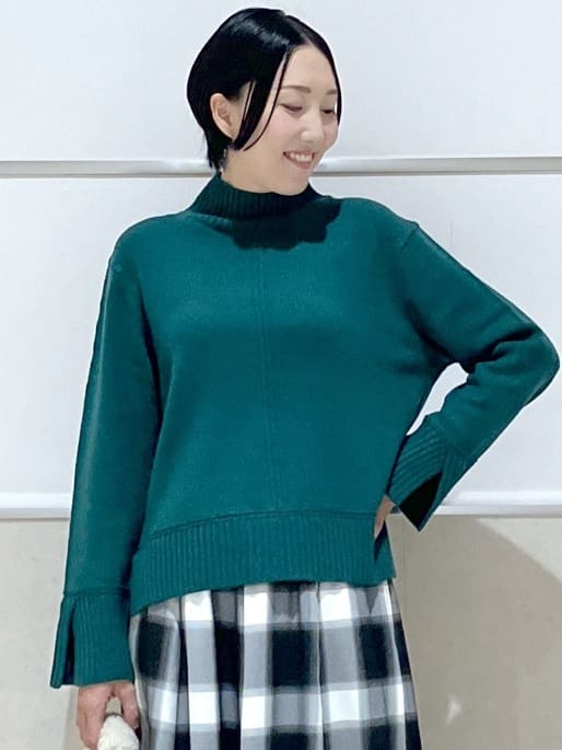eriko さんの「Dessin｜【洗える】センタータックラインハイネックニット」を使ったコーディネート