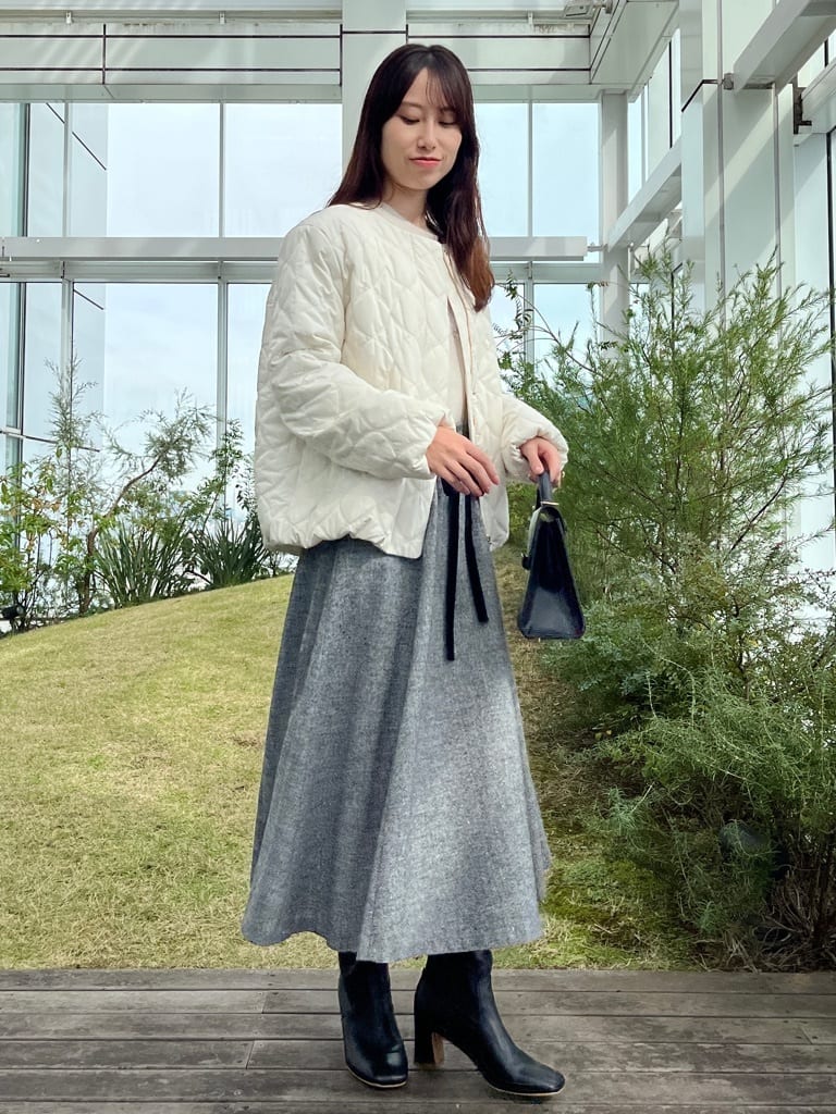 はばさんの「Couture brooch｜【撥水・大人可愛い】リボンキルティングジャケット」を使ったコーディネート