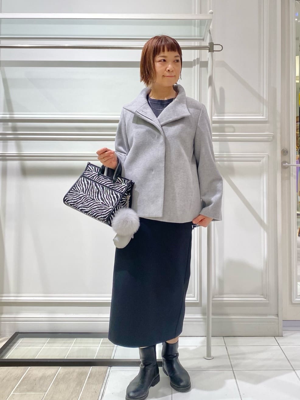 AKKOさんの「UNTITLED｜【着回しが効く／オンオフアウター】ウールショートコート」を使ったコーディネート