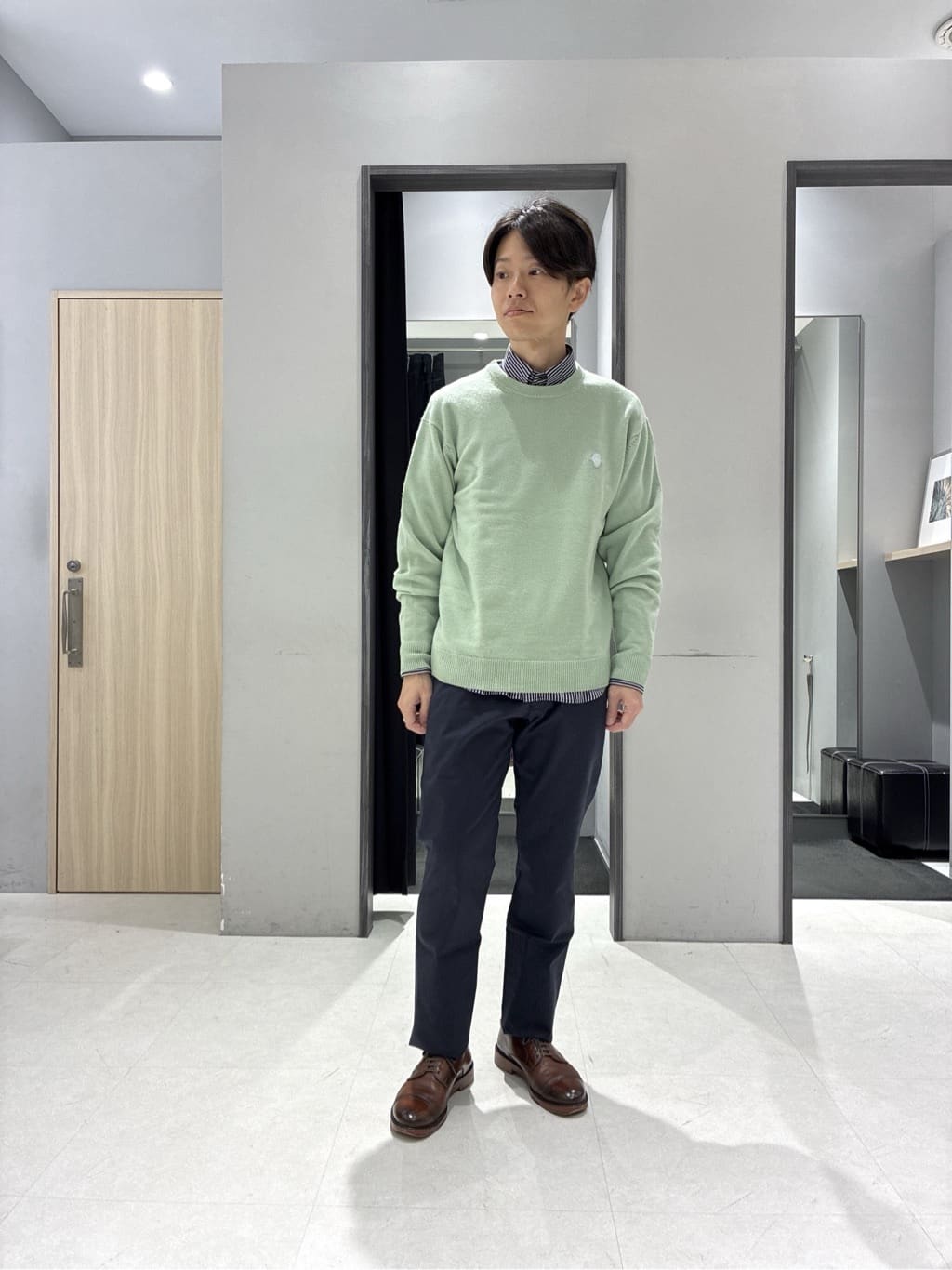 わいずみさんの「TAKEO KIKUCHI｜【None Of Stress】ストレッチ ダウンブルゾン」を使ったコーディネート