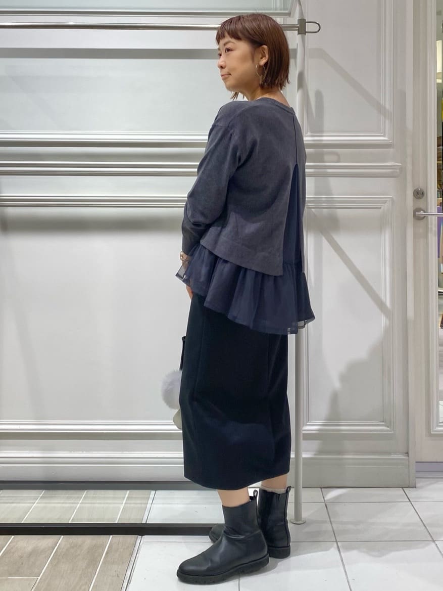 AKKOさんの「UNTITLED｜【セットアップ可/洗える/ウエストゴム】ダンボールジャージスカート」を使ったコーディネート