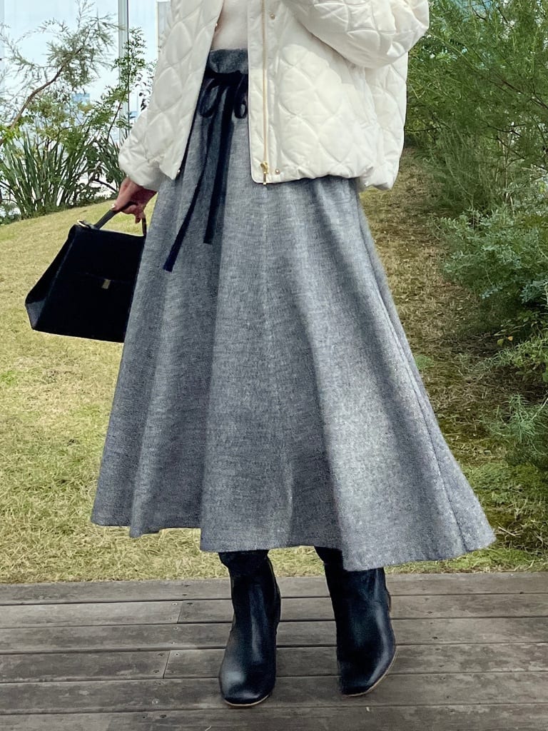 はばさんの「Couture brooch｜【撥水・大人可愛い】リボンキルティングジャケット」を使ったコーディネート