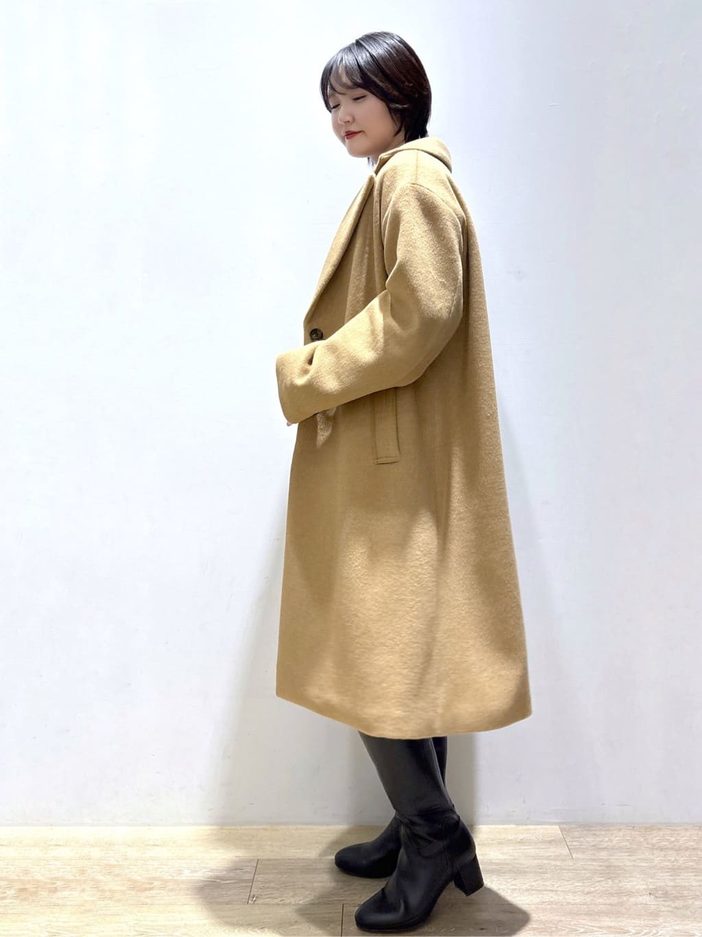 mizukiさんの「index｜カシミヤブレンドウールチェスターコート」を使ったコーディネート