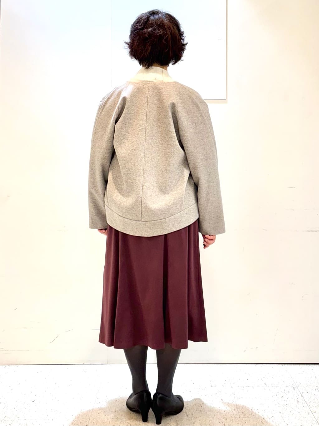 ヤスコさんの「Reflect｜【ゆったりシルエット】ジャージメルトンコクーンジャケット」を使ったコーディネート