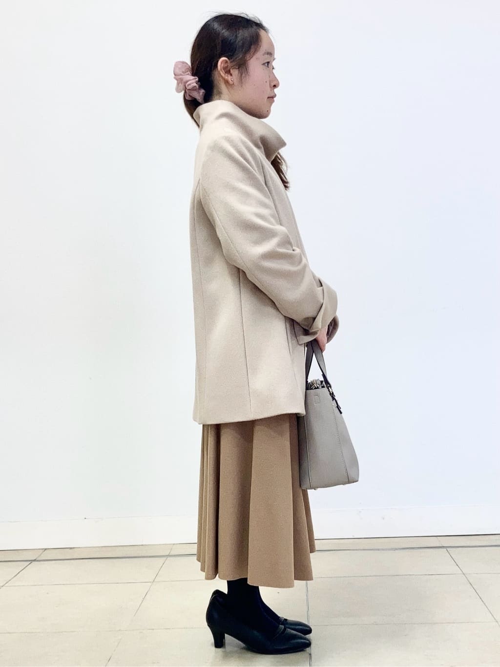 tomominさんの「Reflect｜【SS-4Lサイズ／衿が顔に当たらない◎】スタンドネックミドルコート」を使ったコーディネート