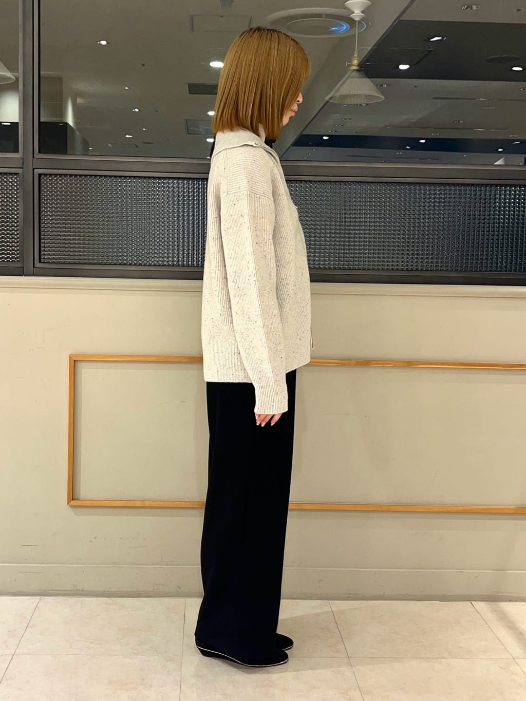 kumiさんの「INDIVI｜【洗える】カラーネップ ダブルジップカーディガン」を使ったコーディネート