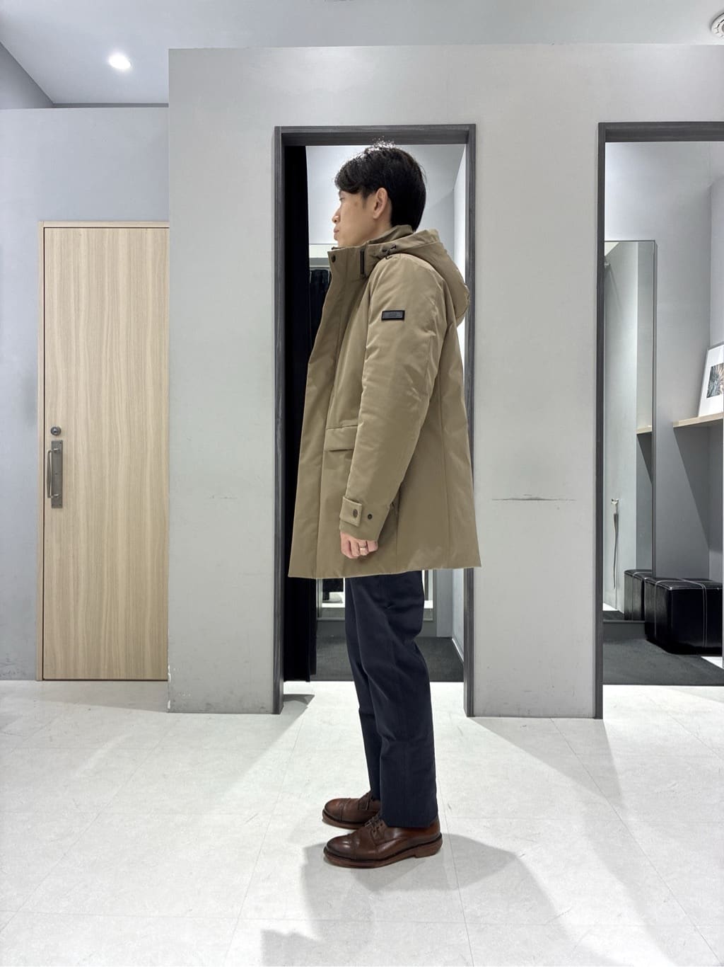 わいずみさんの「TAKEO KIKUCHI｜【None Of Stress】ストレッチ ダウンブルゾン」を使ったコーディネート