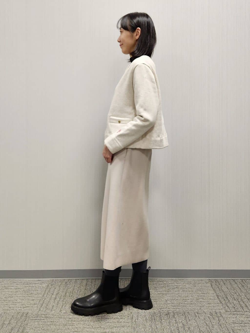 naraさんの「Dessin｜【日本製/洗える】吊り裏毛カーディガン」を使ったコーディネート