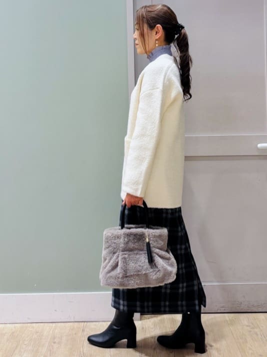Komi☆さんの「grove｜プリーツレイヤードニットプルオーバー」を使ったコーディネート