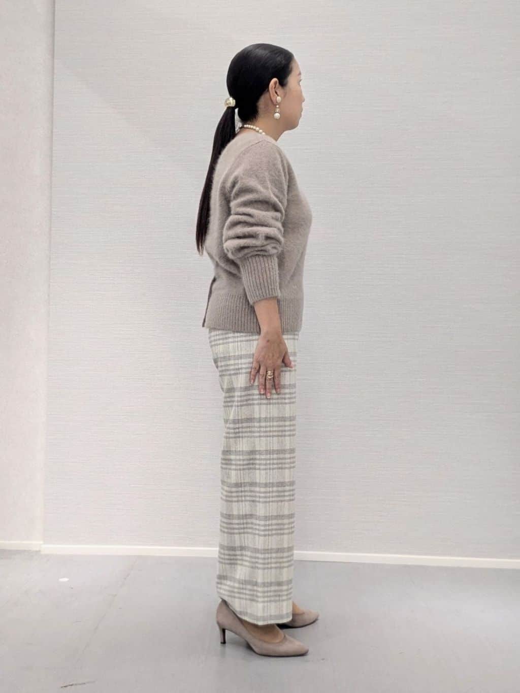 makkyさんの「UNTITLED｜【ふわふわニット/前後2WAY】フォックスカシミヤカーディガン」を使ったコーディネート