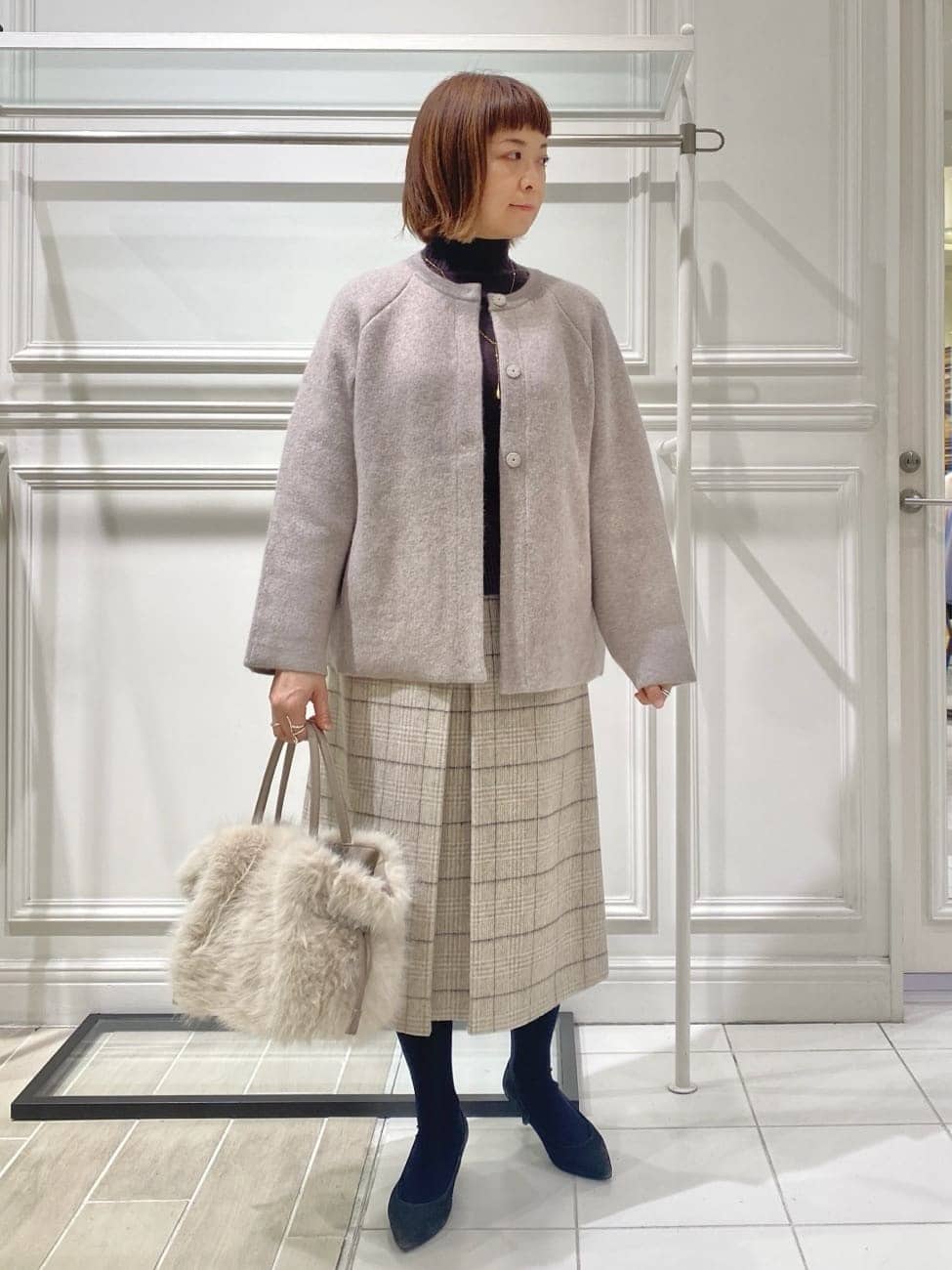 AKKOさんの「UNTITLED｜【8色展開/洗える】ウールカシミヤ ハイネックニット」を使ったコーディネート