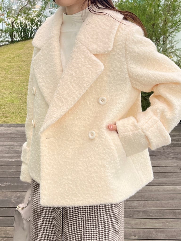 はばさんの「Couture brooch｜【多機能・フェミニン】パール調リブニット」を使ったコーディネート