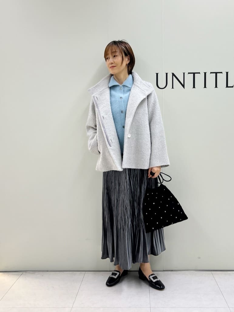 Mikiさんの「UNTITLED｜【エレガント／ミディアウター】ミックスヘリンボンコート」を使ったコーディネート