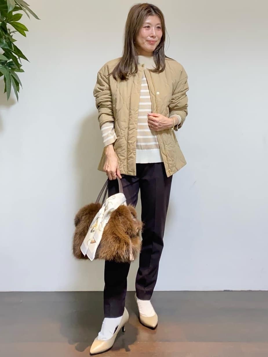 tomoさんの「UNTITLED｜【洗える】モックネックミラノリブニット」を使ったコーディネート