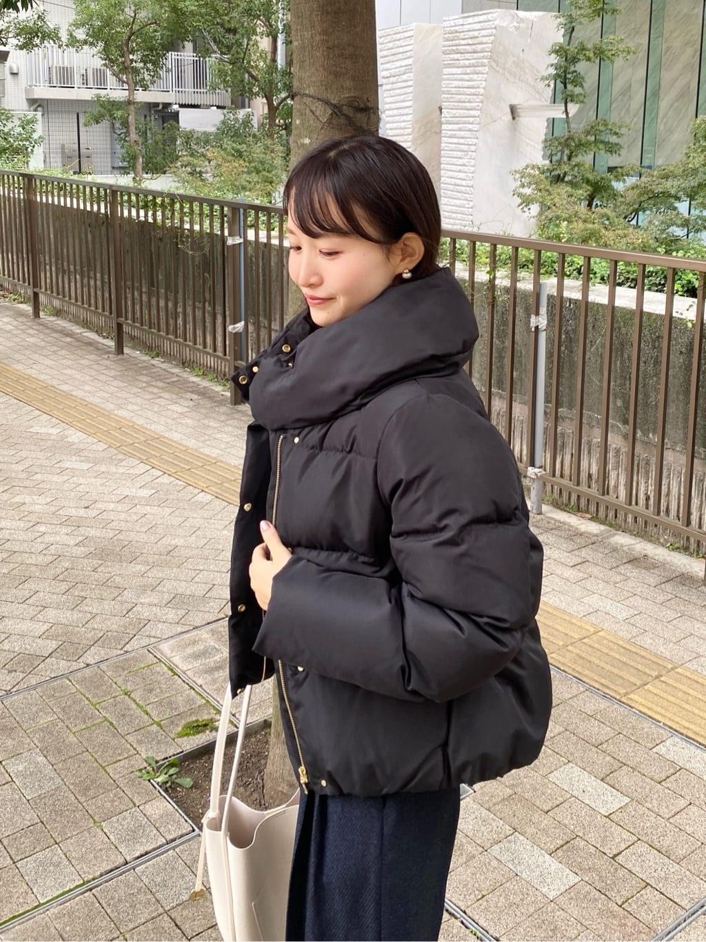 みさかさんの「index｜サイドリボンバイカラーニット【洗濯機OK】」を使ったコーディネート
