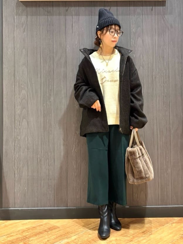 meiさんの「SHOO･LA･RUE｜【S-LL】美シルエットの タンドツイードブルゾン」を使ったコーディネート