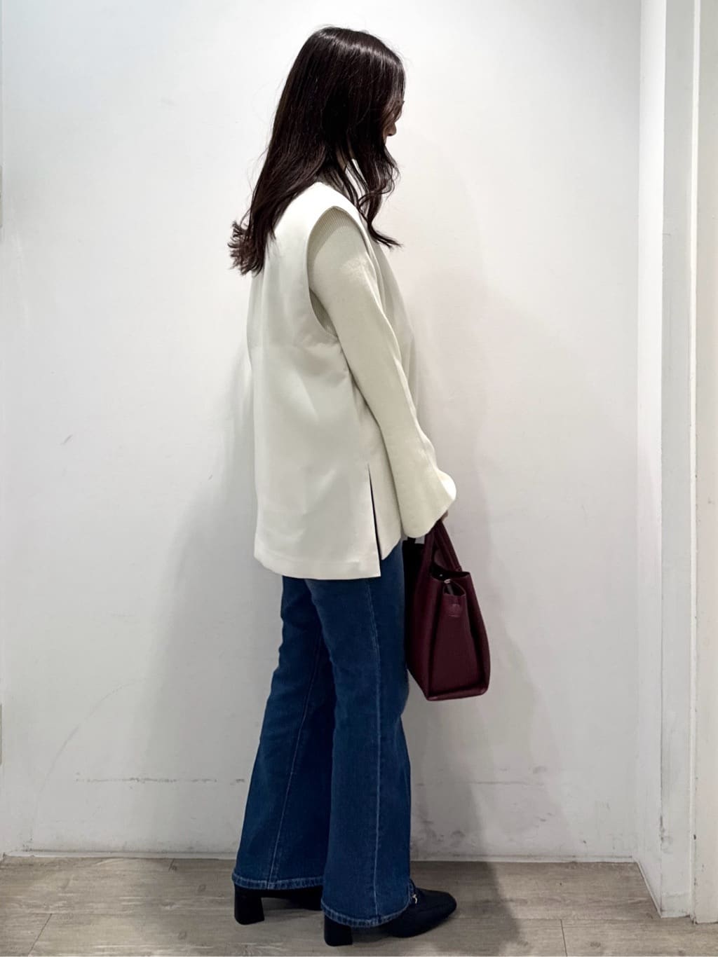 yuicciさんの「OPAQUE.CLIP｜チェーン&times;フェイクパール マンテルネックレス」を使ったコーディネート