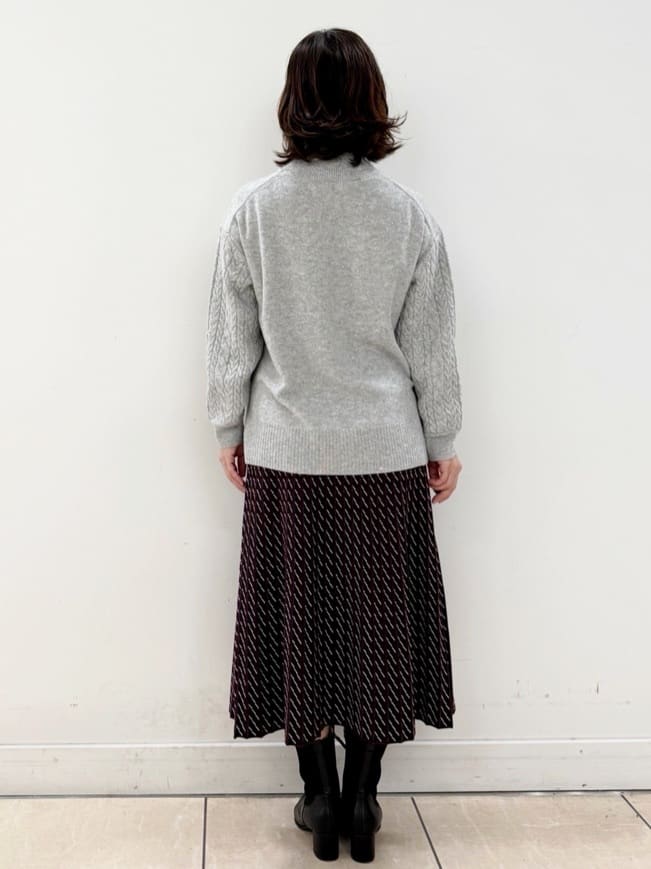 KIKIさんの「Reflect｜【一枚で着映え◎／ゆったりシルエット】ラメ&times;スパンコールウール混ニット」を使ったコーディネート