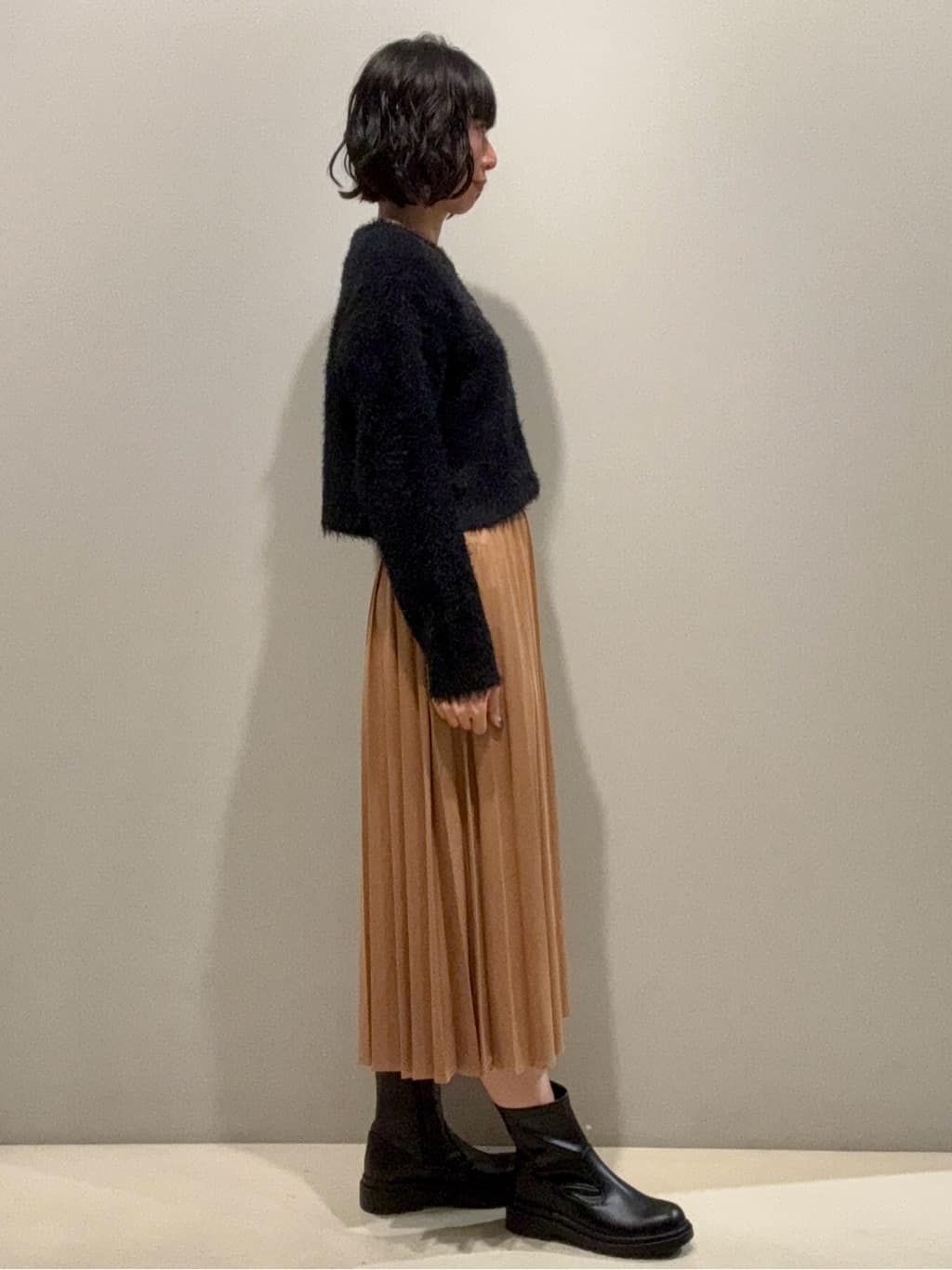 naoさんの「OPAQUE.CLIP｜シャギーショートカーディガン【洗濯機OK】《6col》」を使ったコーディネート