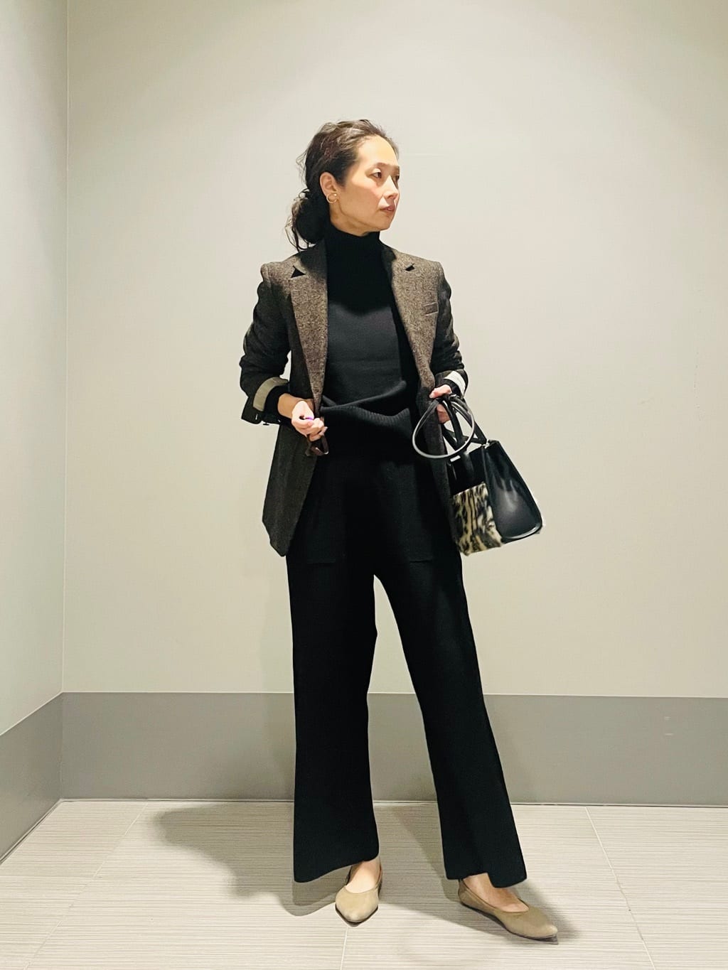 Annさんの「DRESSTERIOR｜◆TICCA（ティッカ）ミラノリブワイドニットパンツ」を使ったコーディネート
