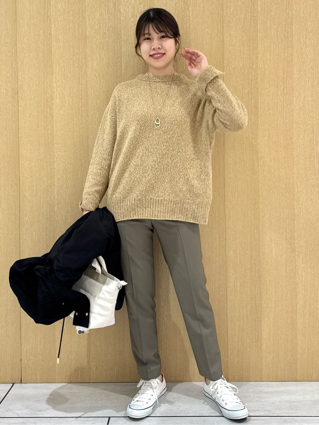 nanaさんの「UNTITLED｜【ゆったり】三つ杢カラーニット」を使ったコーディネート