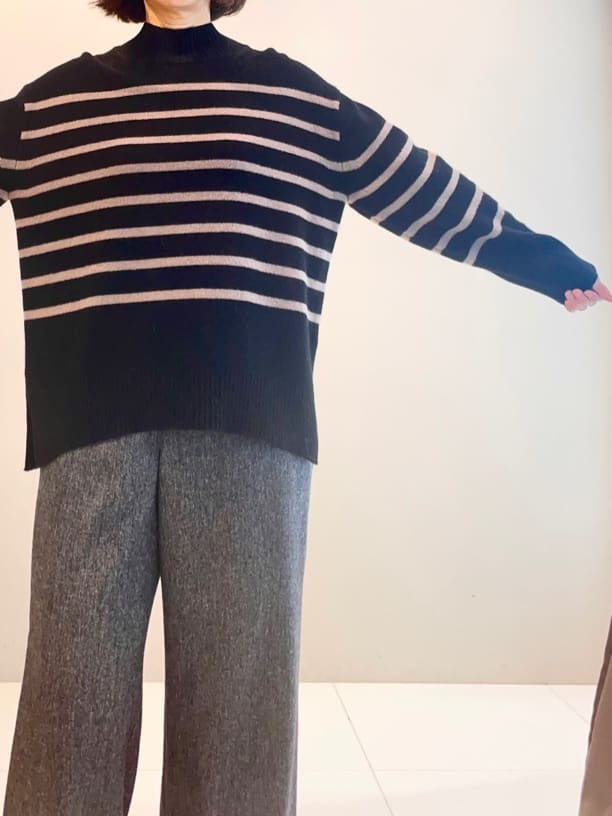 murayamaさんの「INDIVI｜【冬ニット人気NO．1！／カシミヤ混】ミドルゲージハイネックニット」を使ったコーディネート