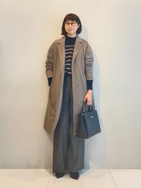 murayamaさんの「INDIVI｜【冬ニット人気NO．1！／カシミヤ混】ミドルゲージハイネックニット」を使ったコーディネート