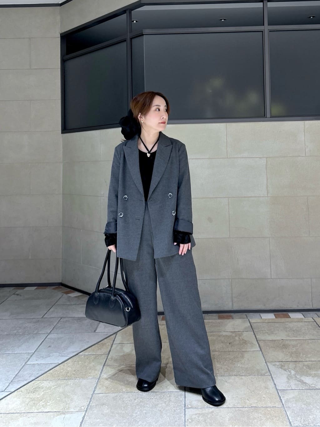 よねさんの「INDIVI｜【MILLELA FIRENZE】ラウンドフォルムバッグ」を使ったコーディネート