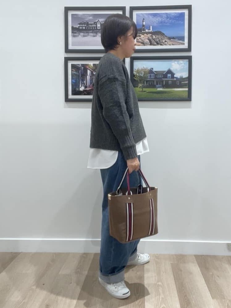 Naoさんの「Dessin｜【洗える】クルーネックワイドニット」を使ったコーディネート