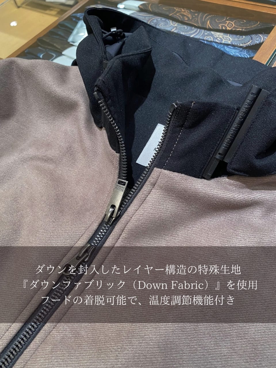 小南大和さんの「TAKEO KIKUCHI｜【JUST ONE LAYER】ダウンファブリック ジップアップ フード ブルゾン」を使ったコーディネート