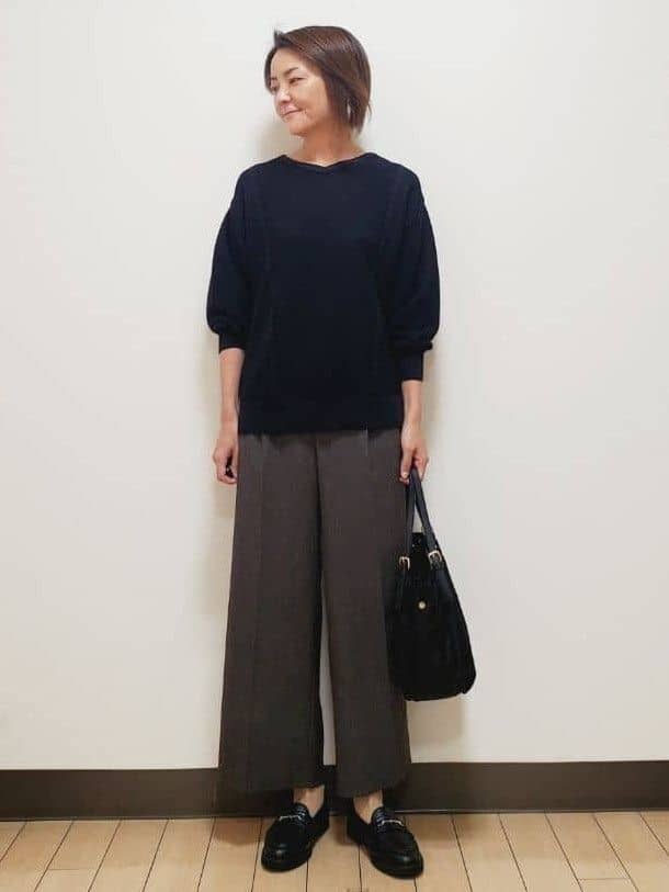 yuuさんの「Reflect｜【パンツ合わせにぴったり◎】ゆったりオフボディニット」を使ったコーディネート