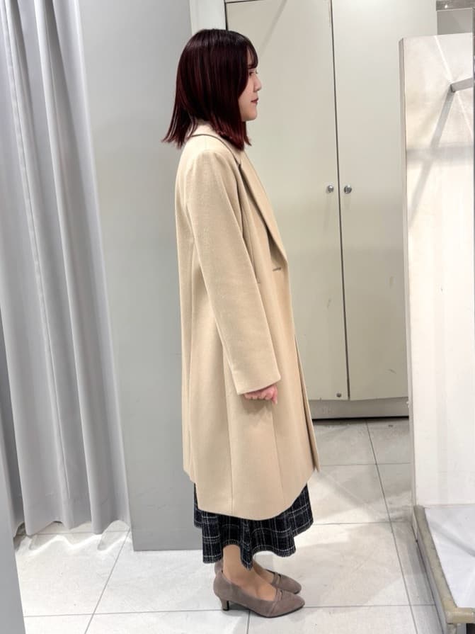 yuiさんの「Reflect｜【コートインでもすっきり◎】チェック柄ニットドッキングワンピース」を使ったコーディネート