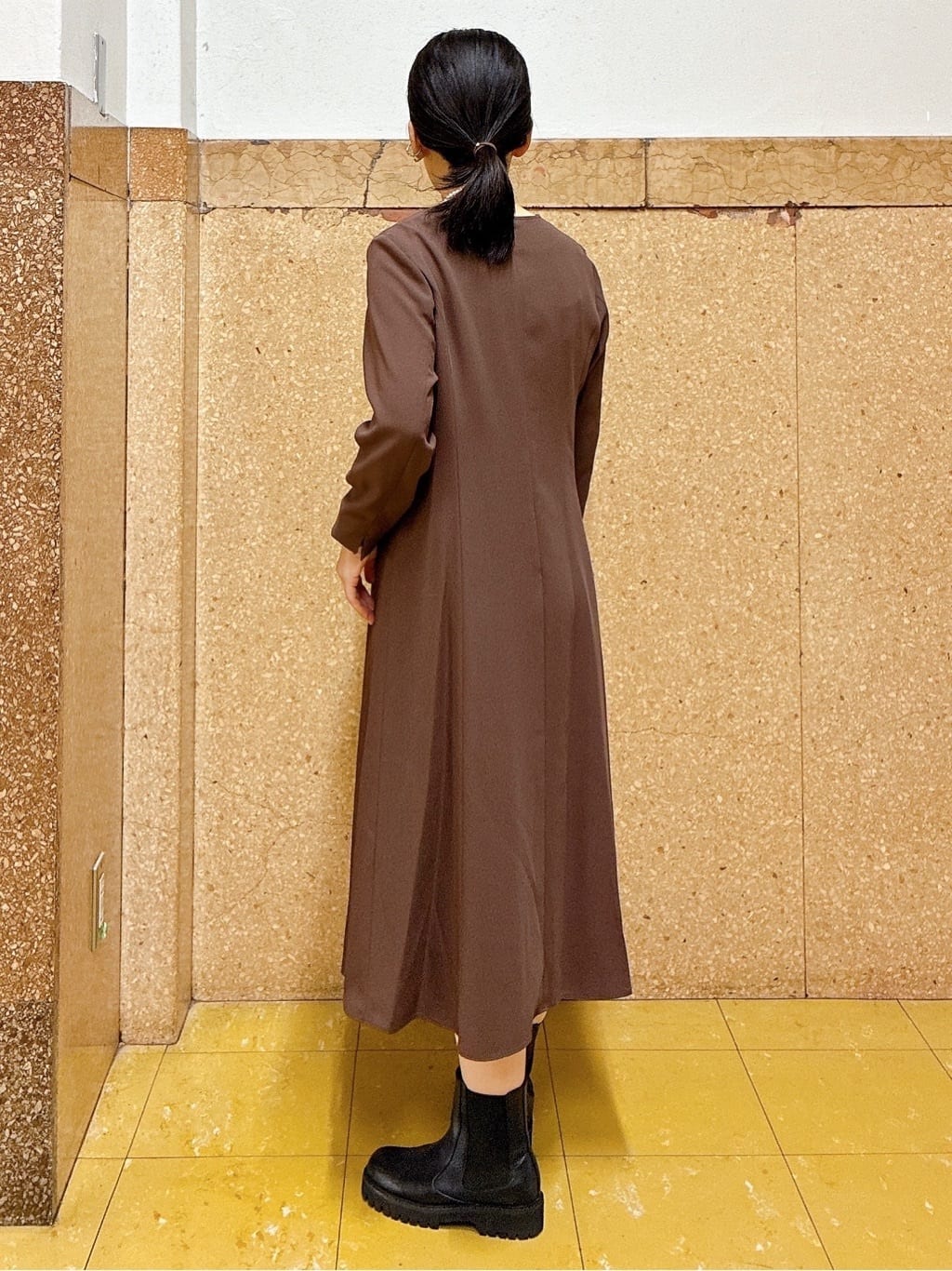 hattoriさんの「INDIVI｜【洗える／UVケア】ジョーゼットフレアワンピース」を使ったコーディネート