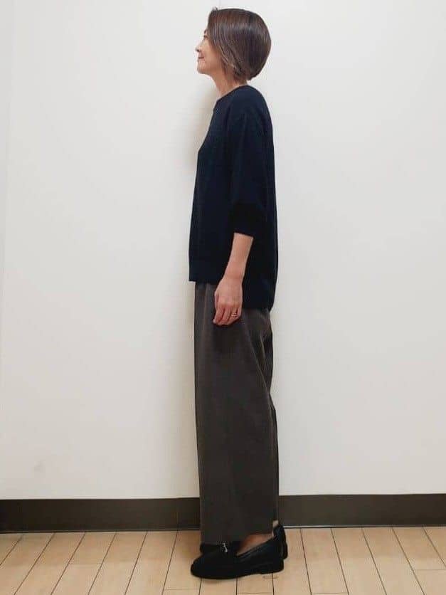 yuuさんの「Reflect｜【パンツ合わせにぴったり◎】ゆったりオフボディニット」を使ったコーディネート