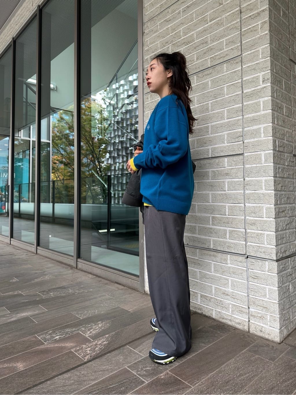 つぐみさんの「TAKEO KIKUCHI｜【Air Palette Knit】ワンポイント カラーニット プルオーバー」を使ったコーディネート