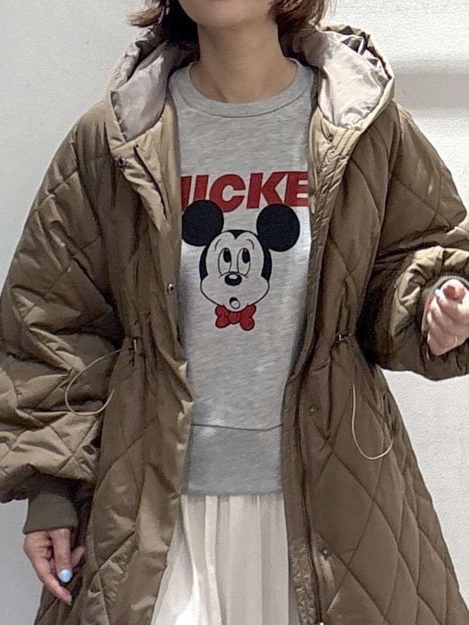 たけねぇさんの「OPAQUE.CLIP｜《Mickey Mouse》プリントアソートスウェット【洗濯機OK】」を使ったコーディネート