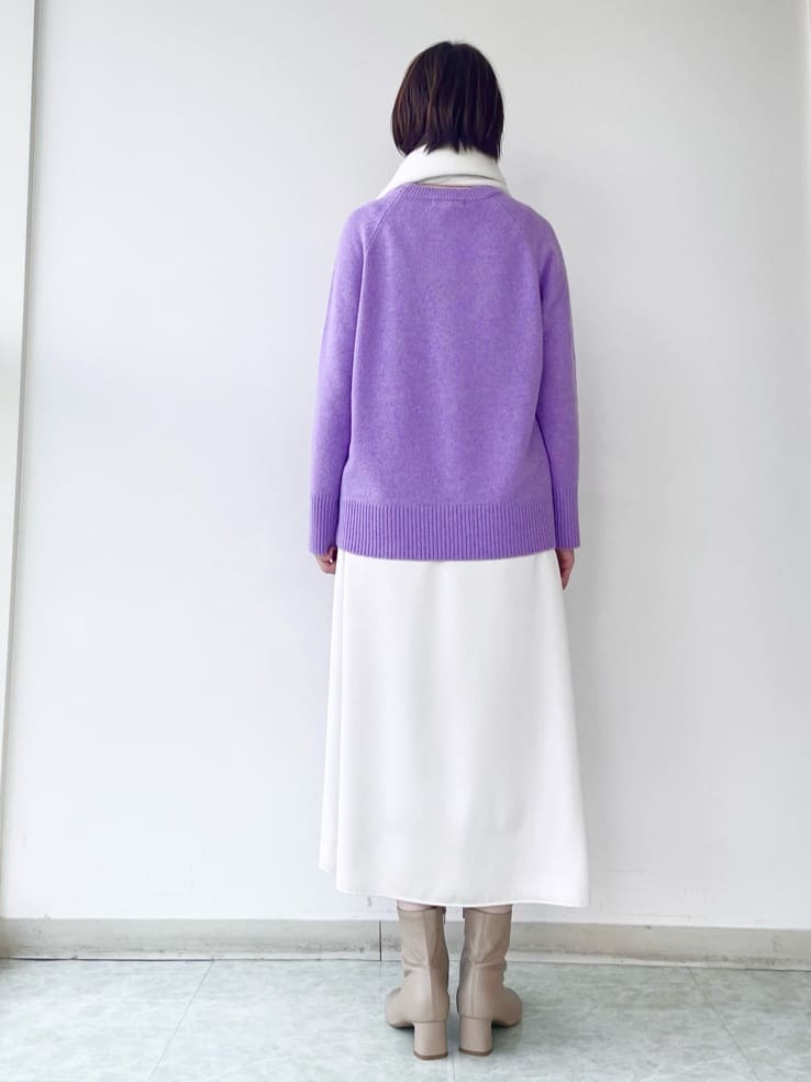 aliceさんの「UNTITLED｜【重ね着もおすすめ/洗える】ウールカシミヤ クルーネックニット」を使ったコーディネート