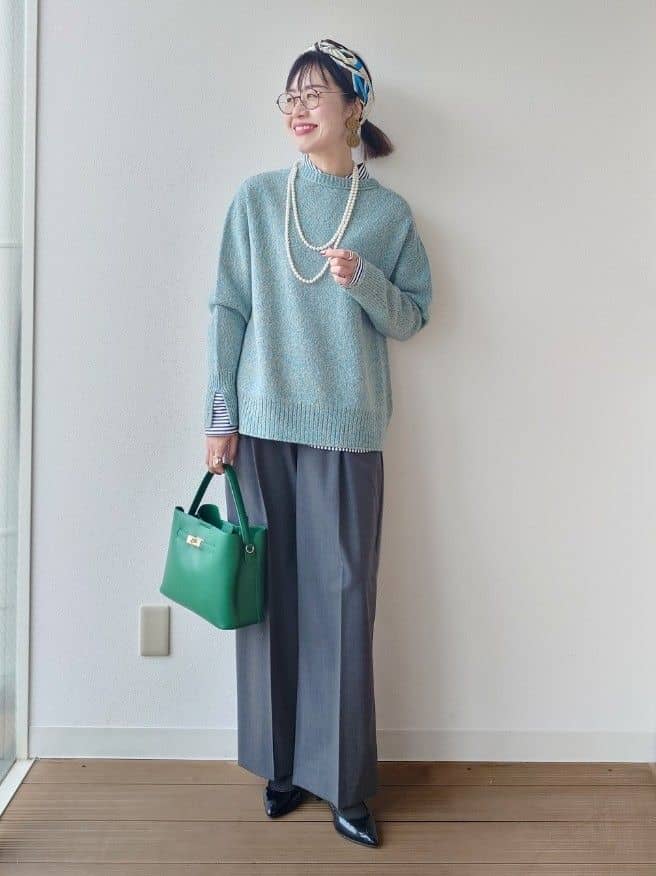 MUTSUKOさんの「UNTITLED｜【ゆったり】三つ杢カラーニット」を使ったコーディネート